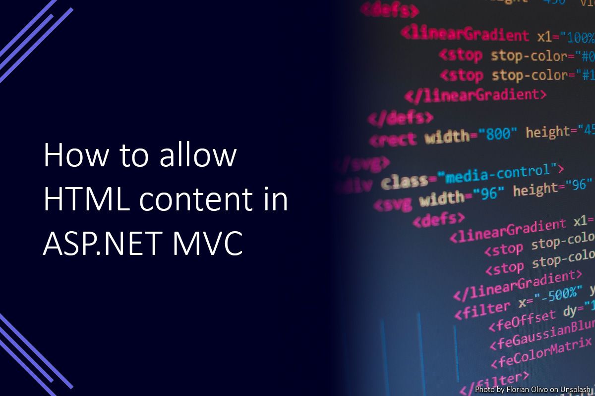 How to allow HTML content in ASP .NET MVC